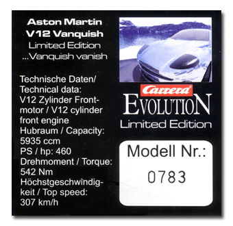 25487 Carrera Evolution Aston Martin V12 Vanquish Chromatiert - vanquish vanished - Limited Edition