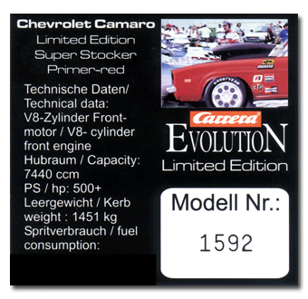 25788 Carrera Evolution Chevrolet Camaro SS396 Almost Done